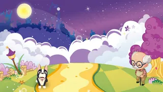 月光光歌曲卡通场景