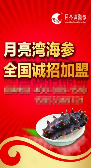 月亮湾海参招商加盟展架