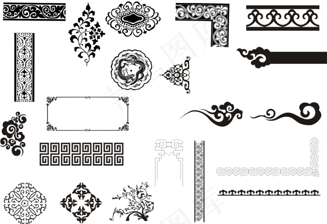 花纹底纹边框矢量图cdr矢量模版下载