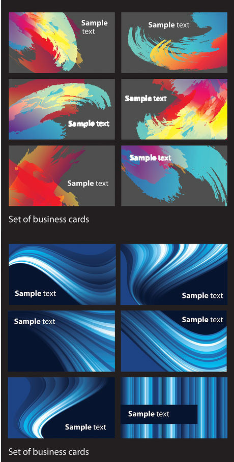 艺术名片设计矢量素材