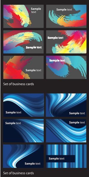 艺术名片设计矢量素材
