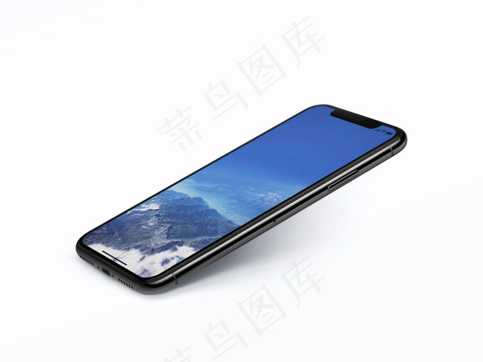 斜角度苹果iphonex新品手机包装样机psd模版下载