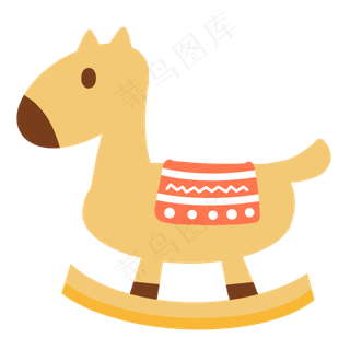 可爱儿童玩具可爱木马,免抠元素