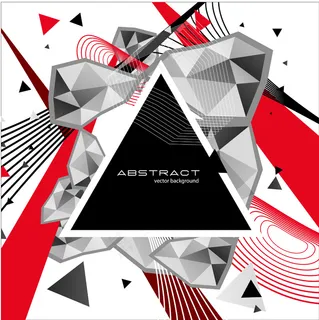 漂亮的彩色线条图案03矢量