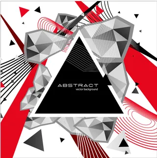 漂亮的彩色线条图案03矢量