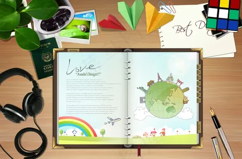 学习办公用品PSD素材