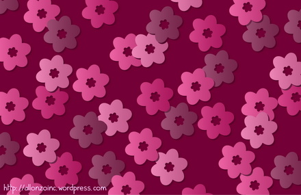 粉红复古花卉矢量模式