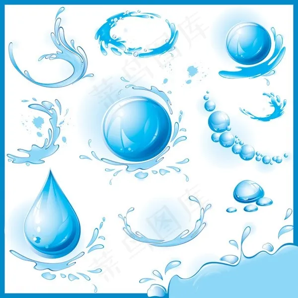 水滴矢量图eps,ai矢量模版下载