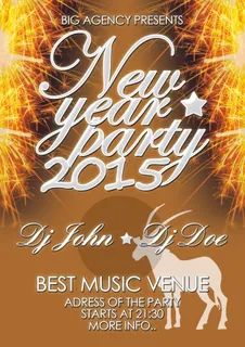 2015 英文新年派对海报