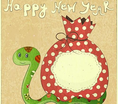 2013蛇年字体设计矢量素材