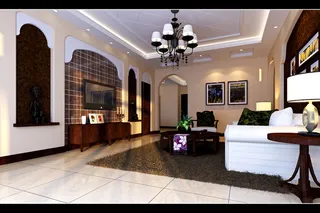 简欧混搭风格住宅室内装修施工图及效...