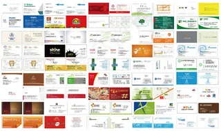 清爽风格名片设计矢量素材