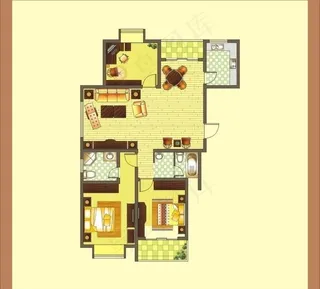 经典欧式户型图图片