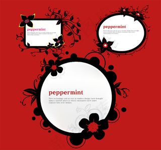 圆的矩形框矢量素材