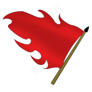 卡通矢量古风旗帜卡通矢量古风旗帜