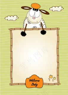 矢量素材卡通动物便签图片