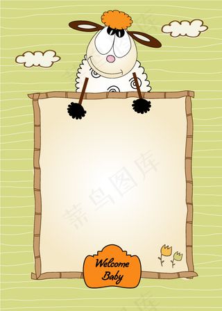 矢量素材卡通动物便签图片