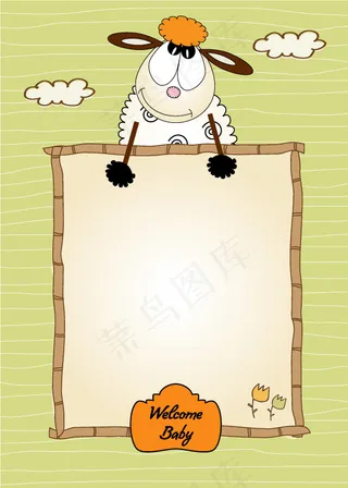 矢量素材卡通动物便签图片