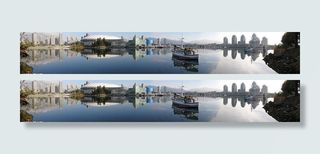 温哥华false小河城市全景图片