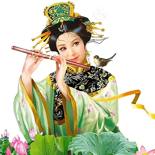 卡通插画后宫妃嫔美女png图片