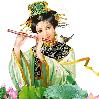 卡通插画后宫妃嫔美女png图片