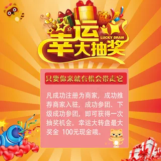 幸运大抽奖banner海报模板下载