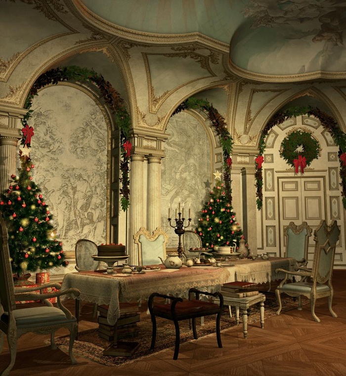 圣诞节 欧式建筑图片