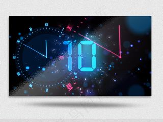 2018新年倒计时科技感动画高清视...