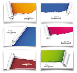 撕纸的创作背景矢量02