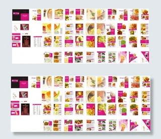 菜谱杂志设计矢量素材