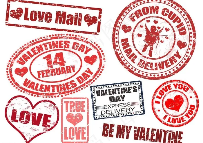 情人节图片eps,ai矢量模版下载