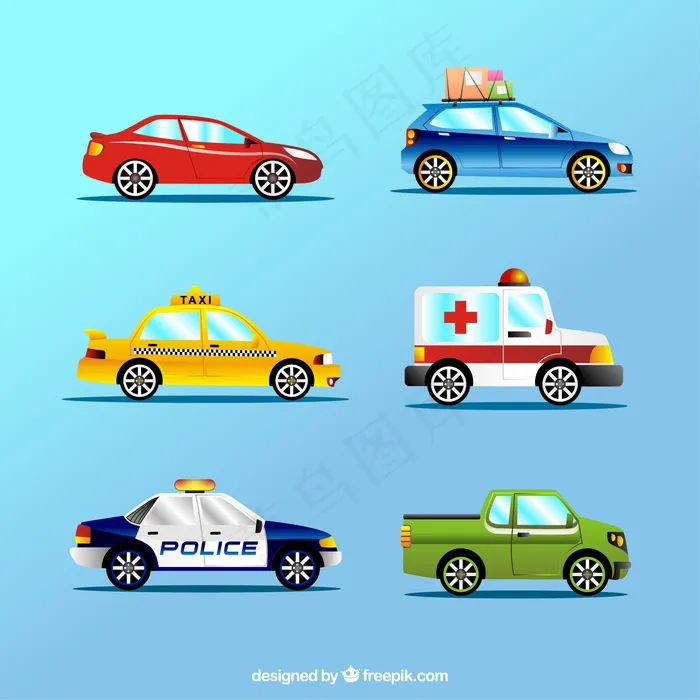 各种车辆ai矢量模版下载