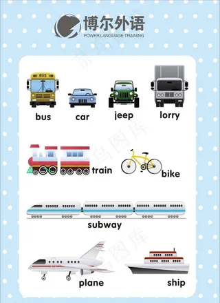 英语培训交通工具单词