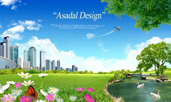 创意草地素材设计图片