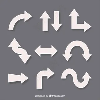 白色的箭头图标