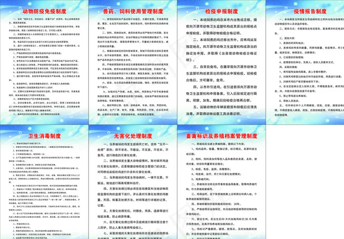 养鸡场制度图片cdr矢量模版下载