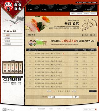 日本寿司美食网页设计图片