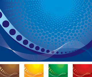 的背景矢量花边织带动态线