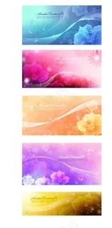 璀璨炫彩花卉背景