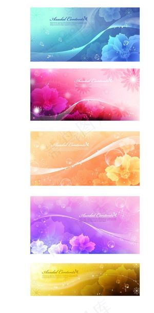 璀璨炫彩花卉背景