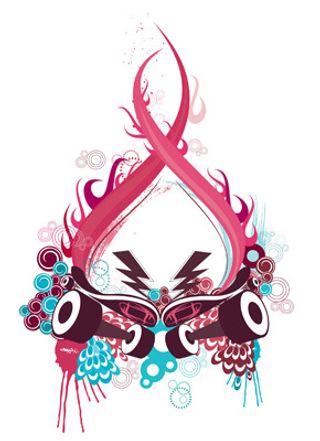 矢量潮流抽象花纹背景