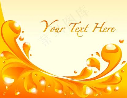 橙色背景的液体载体1