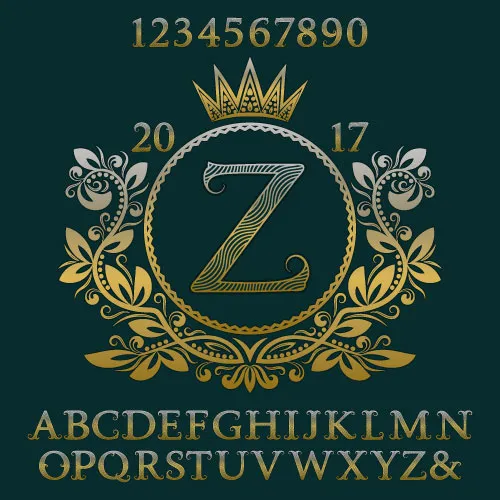 欧式皇冠金色高档欧式标签标贴矢量素...eps,ai矢量模版下载