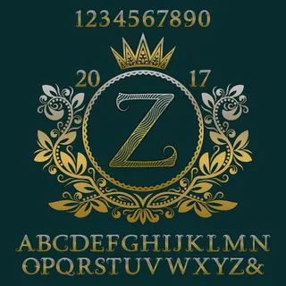 欧式皇冠金色高档欧式标签标贴矢量素...