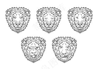 卡通狮子矢量设计