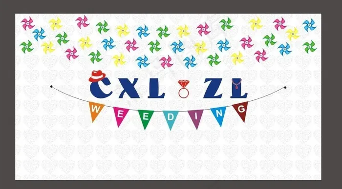 婚礼背景图片cdr矢量模版下载