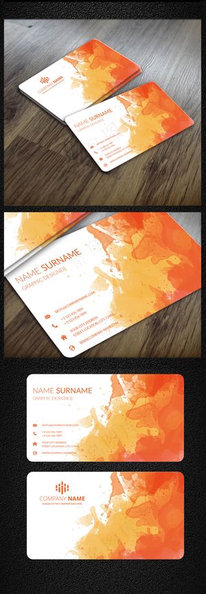 时尚简约喷绘企名片设计