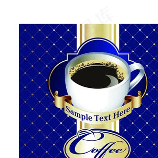 咖啡西餐厅菜单封面矢量素材