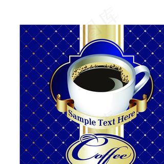 咖啡西餐厅菜单封面矢量素材