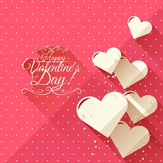 精致白色爱心贺卡矢量素材图片